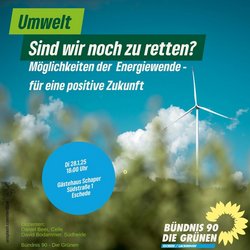 Veranstaltung Umwelt - sind wir noch zu retten? 28.1.25 18 Uhr